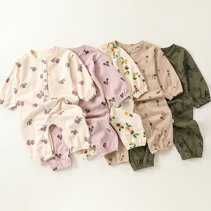 Baby Cotton Romper - Print Jumpsuit for Infant Daily Wear