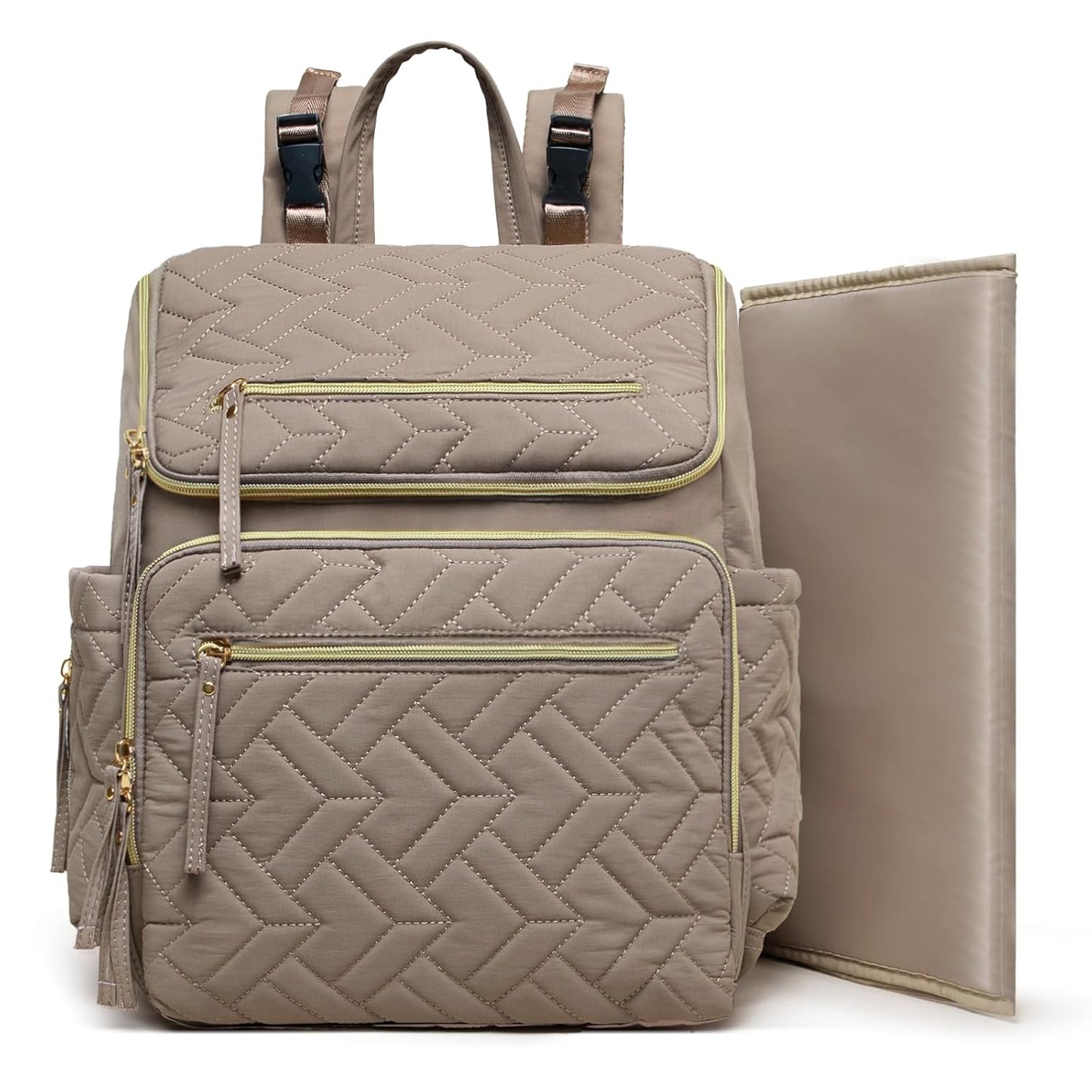 Diaper Bag Backpack Large Baby Diaper Bag Leather with 17 Diaper Bag Organizing Pouches,Changing Pad,Stroller Straps,4 Insulated Pockets