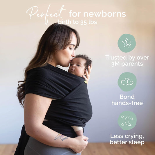 Baby Wrap Carrier – Baby Sling Carrier for Newborns (7–35 lbs)