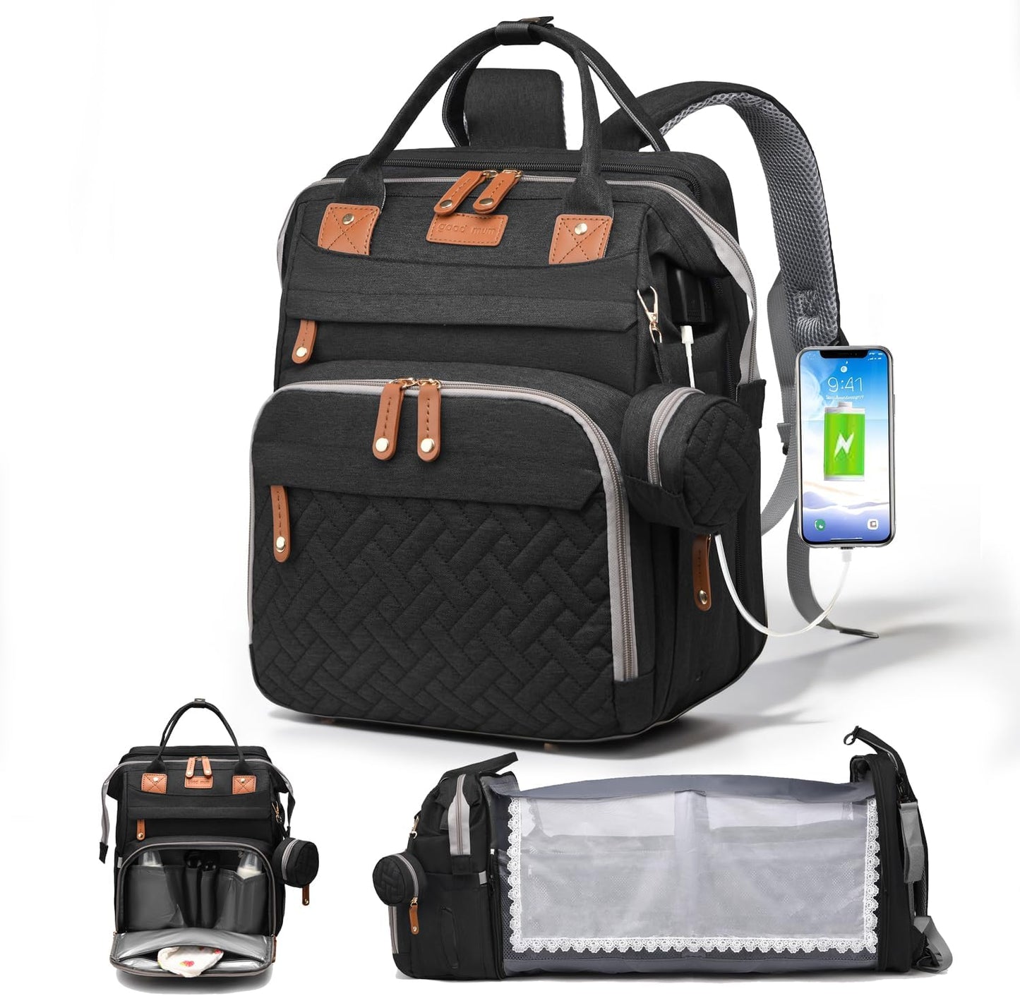 Diaper Bag Backpack with Change Station-Hot Sales