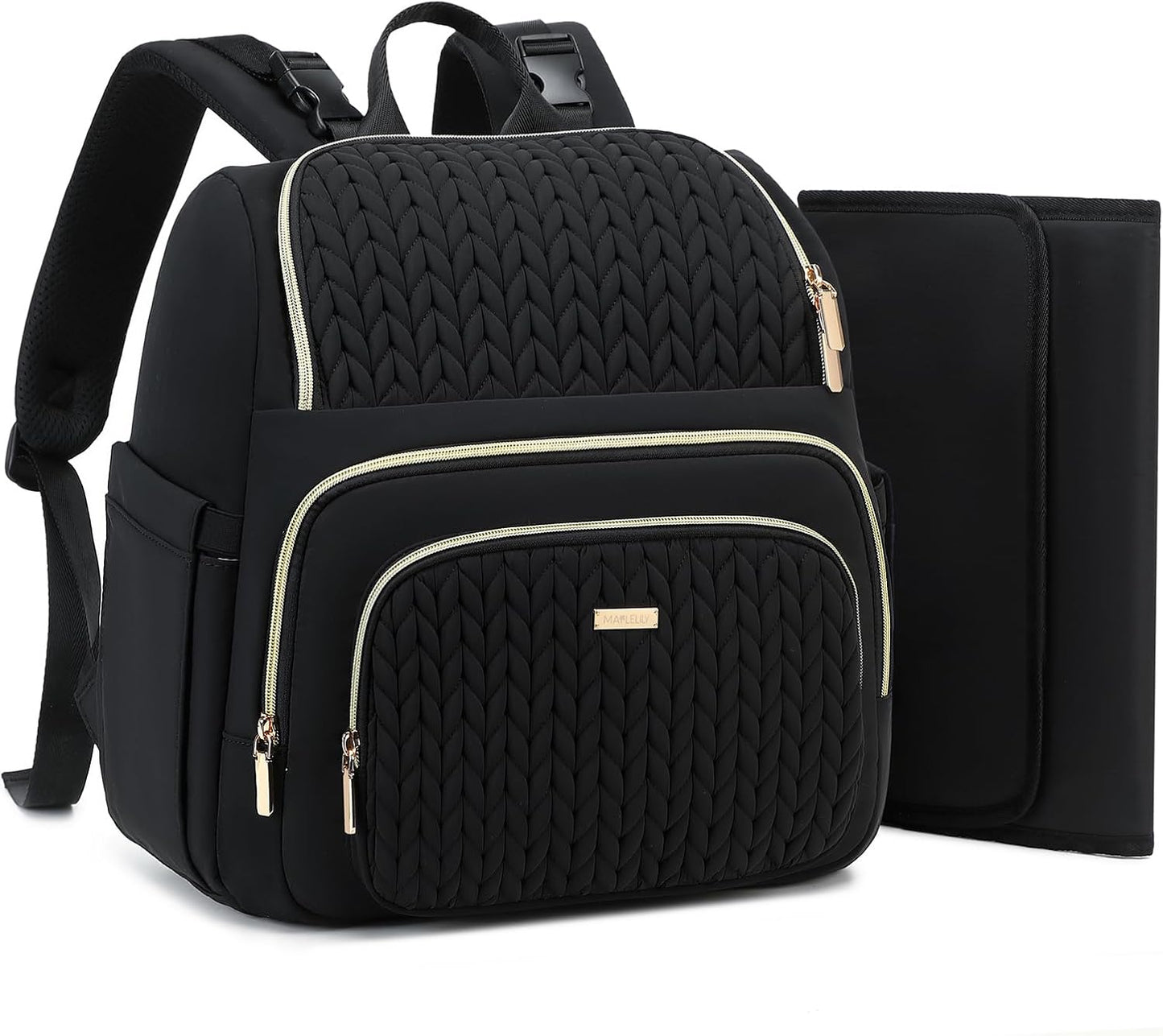 Diaper Bag Backpack - Lightweight & Stylish, Baby Travel Essentials Tote with Changing Pad, Insulated Pocket, Stroller Strap - Baby Diaper Backpack for Mom Dad