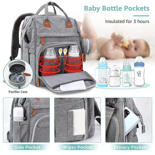 Diaper Bag Backpack with Change Station-Hot Sales