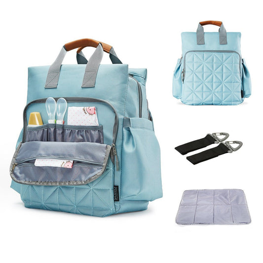 Multi-Function Diaper Bag Backpack – Large Capacity Waterproof Mom Bag with Insulated Bottle Pockets, Stylish Travel Baby Bag for Women
