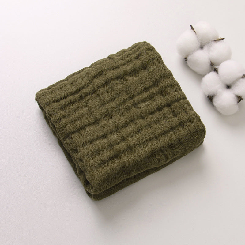 6-Layer Gauze Baby Towels 5-Pack - Muslin Burp Cloths & Washcloths, 12"x20"