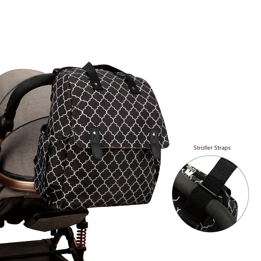 4-in-1 Convertible Diaper Bag Backpack – Multifunctional Baby Bag with Changing Pad & Insulated Bottle Holder, Stroller Straps, Travel Essential for Mom and Dad