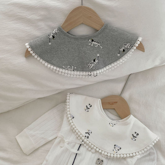 Round Baby Drool Bibs - 100% Cotton Absorbent Circle Bibs for Baby Infants