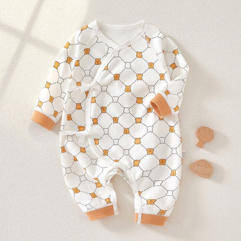 100% Cotton Autumn Newborn Baby Bodysuit -Diamond Bear