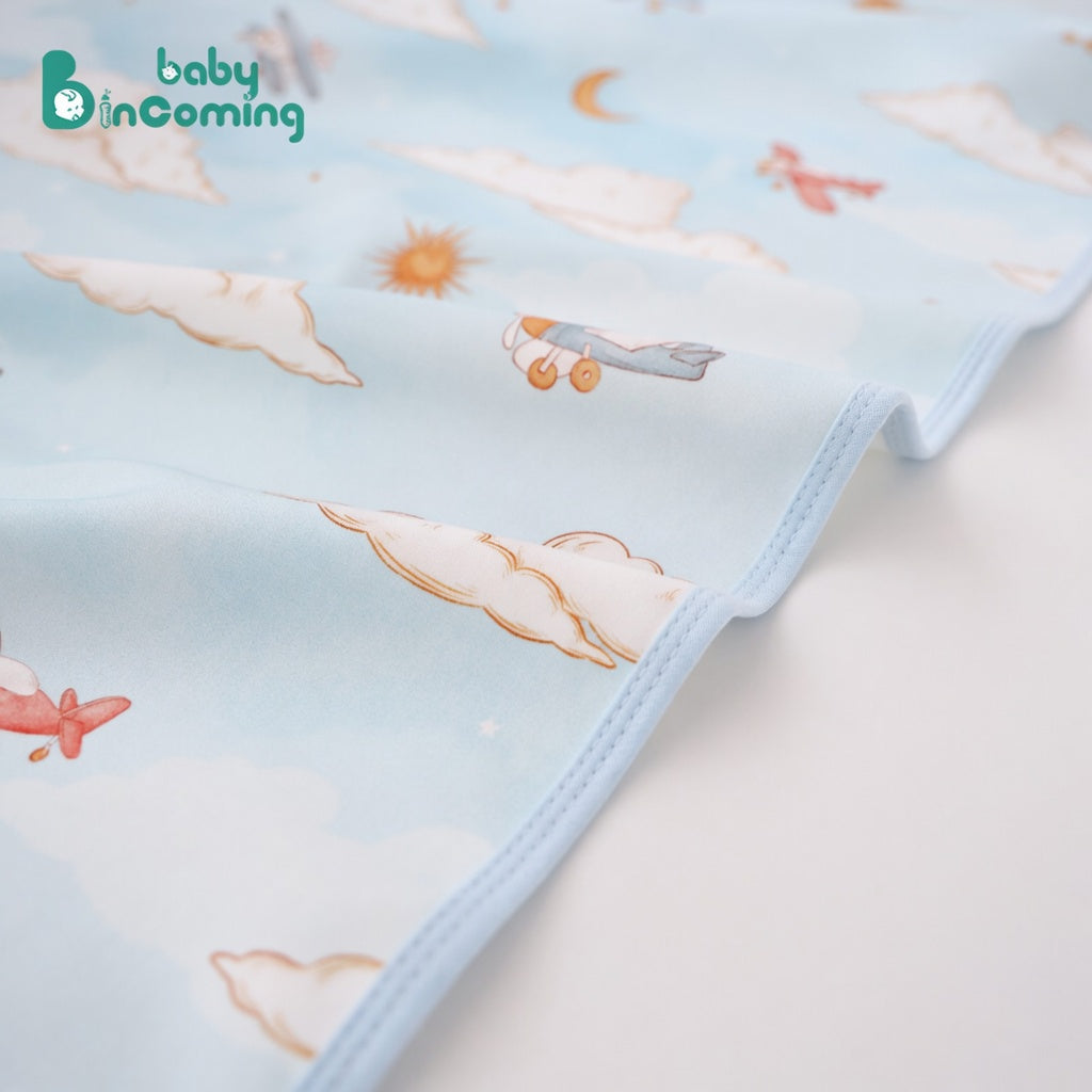 Washable Baby Changing Pad - Waterproof Quilted Cotton Nursery Mat for Crib, Bed & Tummy Time