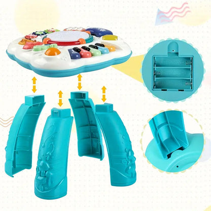 Musical Play Table - Interactive Toddler Activity Center for Cognitive Development