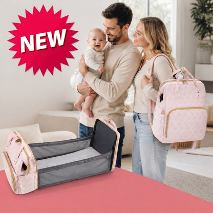 Lightweight Diaper Bag Backpack – Oxford Mommy Bag with Changing Station & Insulated Pockets