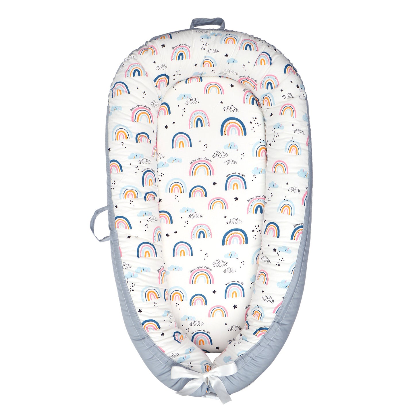 Baby Lounger Cover Portable Newborn Lounger Seat Cover, Reversible Infant Nest, Durable and Machine Washable, Adjustable Lounger for Babies