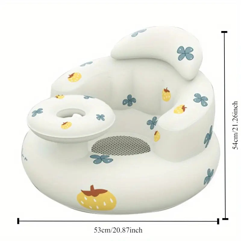 Inflatable Baby Chair with Tray - Soft Bath & Feeding Seat for Toddlers (Ideal Christmas Gift)