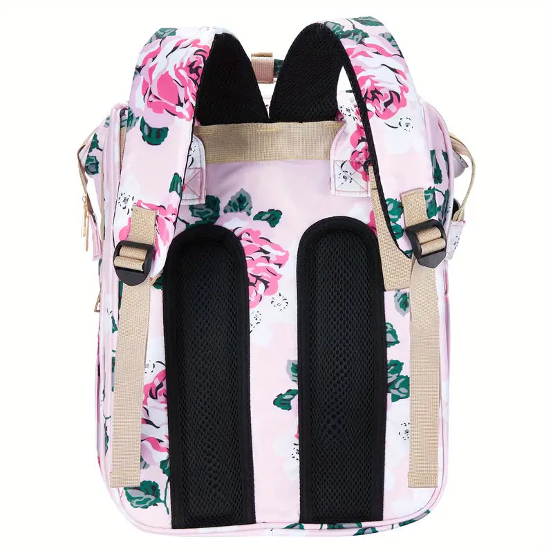 Large Capacity Diaper Bag with USB Charging Port, Multifunctional Foldable Baby Bed, Nappy Changing Backpack