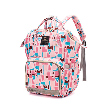 Cute Mult Diaper  Diaper Bags Backpack ,Waterproof Maternity  with USB Charging Port Stroller Straps
