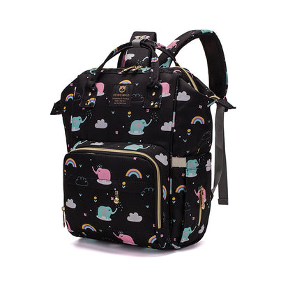 Cute Mult Diaper  Diaper Bags Backpack ,Waterproof Maternity  with USB Charging Port Stroller Straps
