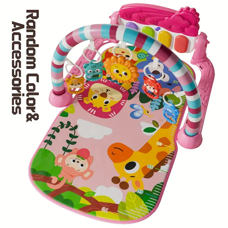 5-in-1 Multifunctional Baby Activity Center with Musical Piano Keys, Sensory Toys & Adjustable Reclining Seat