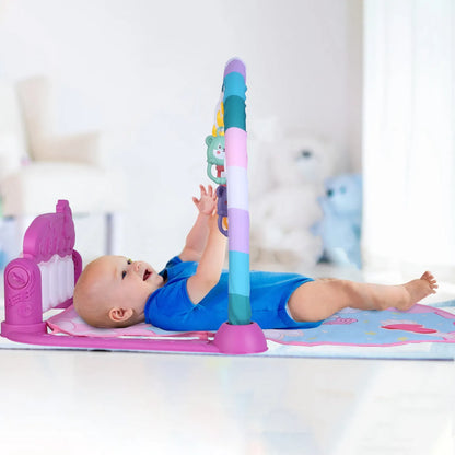2-in-1 Baby Gym Play Mat, Musical Tummy Time Activity Center for Newborns 0-12 Months