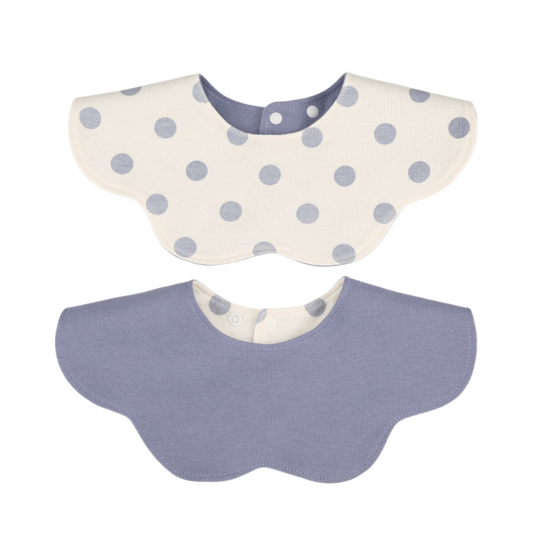 Blue Petal Style Drool Bibs - 100% Cotton Teething Bib with Snap Closure