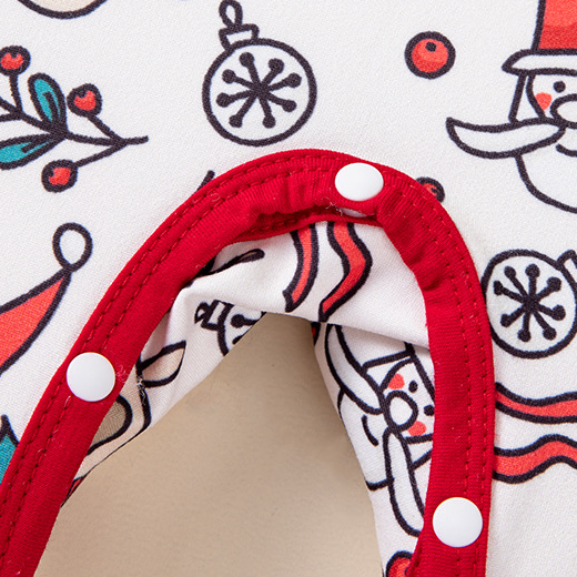 Christmas Baby 2-Piece Set - Printed Romper & Hat Outfit