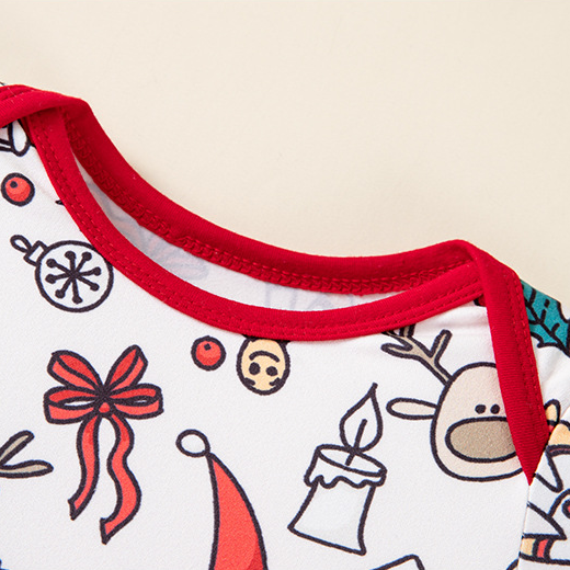 Christmas Baby 2-Piece Set - Printed Romper & Hat Outfit