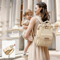 Multi-Functional Diaper Bag , Large Capacity Waterproof Mommy Tote with Insulated Pocket, Quick One-Hand Open Magnetic/Snap Closure