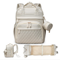 Leather Diaper Bags with Changing Station，Baby Bag，Large Capacity Diaper Bag Backpack