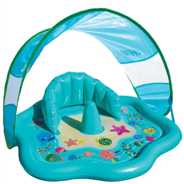 Baby Splash Play Mat with Canopy | Safe & Fun First Water Experience
