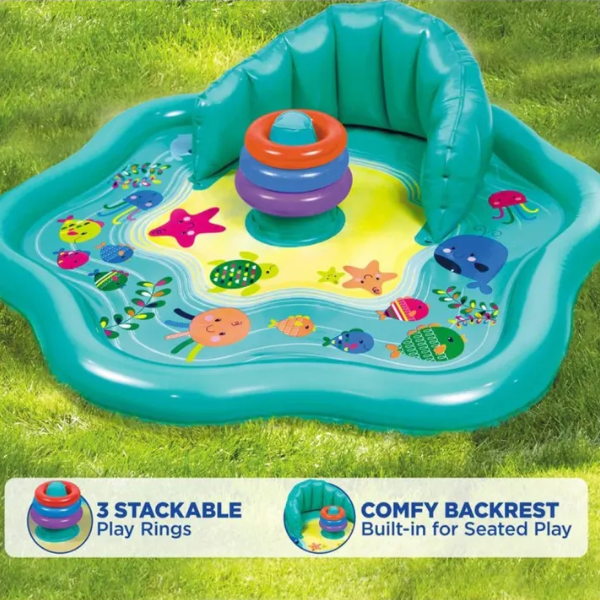 Baby Splash Play Mat with Canopy | Safe & Fun First Water Experience