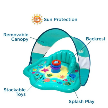 Baby Splash Play Mat with Canopy | Safe & Fun First Water Experience
