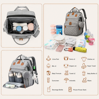 Diaper Bag Backpack with Changing Station, Large Capacity, Newborn Essentials Must Haves