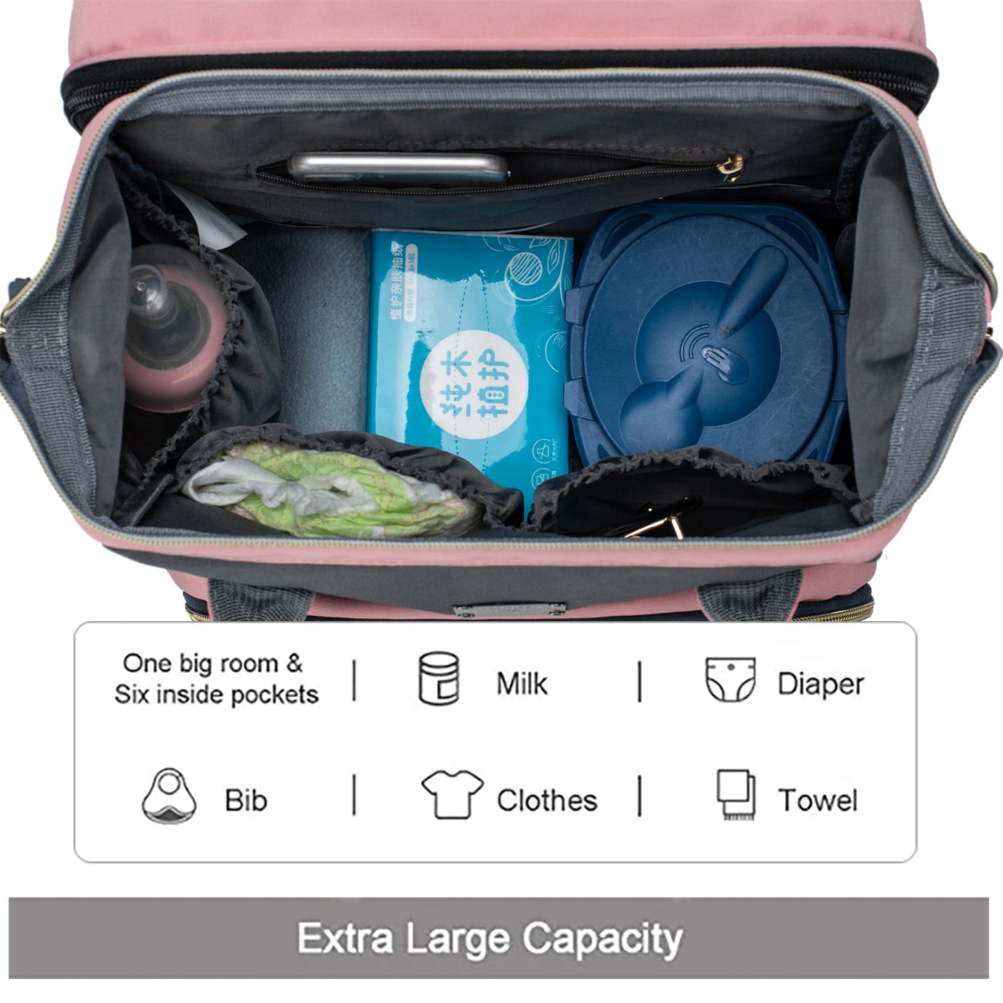 New Portable Foldable Baby Crib Diaper Bag - Multifunctional Maternity Backpack with Sunshade for Moms