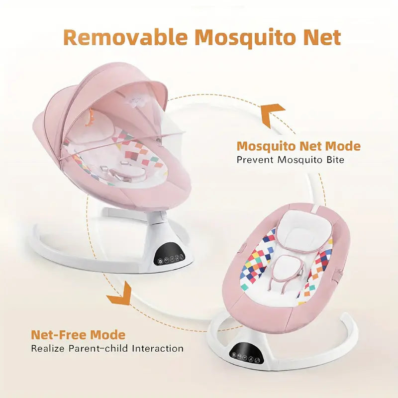 Baby Swing for Infants,Electric Bouncer for Babies ,5 Speeds, Bluetooth Music, Toys