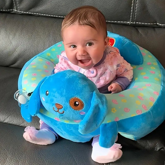 Plush Elephant Youngsters Support Seat - Soft PVC Learning Chair for Babies 4M+