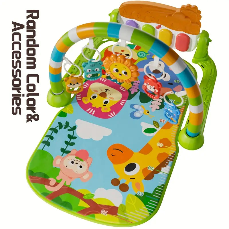 5-in-1 Multifunctional Baby Activity Center with Musical Piano Keys, Sensory Toys & Adjustable Reclining Seat