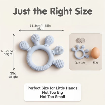 Baby Teething Toys, Baby Care Rings, Food Grade Teething Gel, BPA Free, Children's Gifts, Newborn Accessories