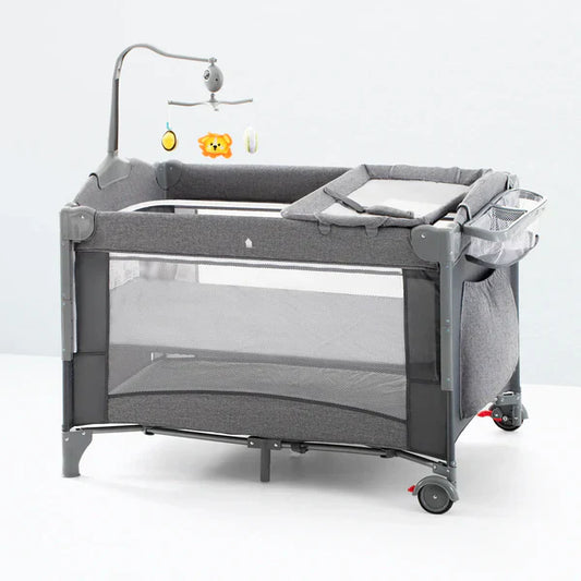 5 in 1 Baby Crib, Bedside Cribs, Pack and Play with Bassinet and Changing Table