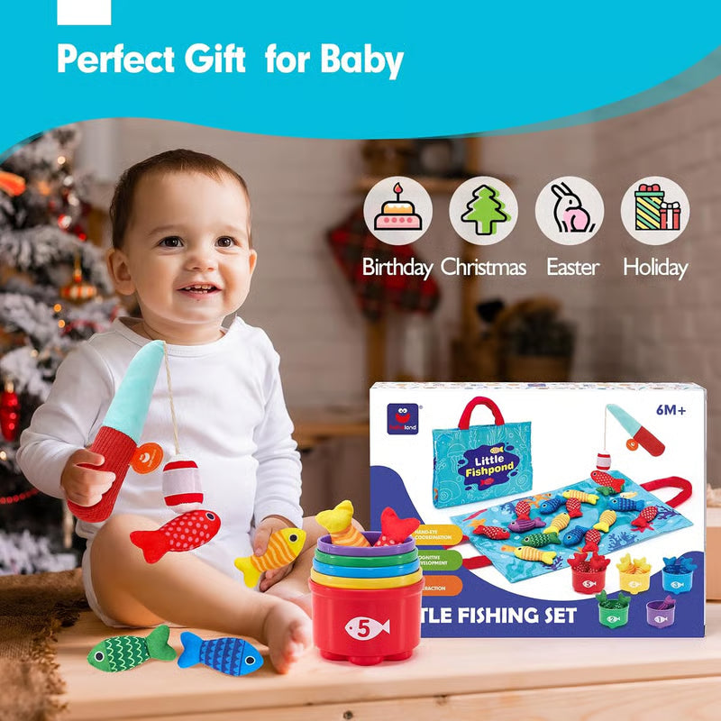 22 Pcs Toddler Fishing Toys Montessori Toys for 1 Year Old Boy Girl Birthday Gift