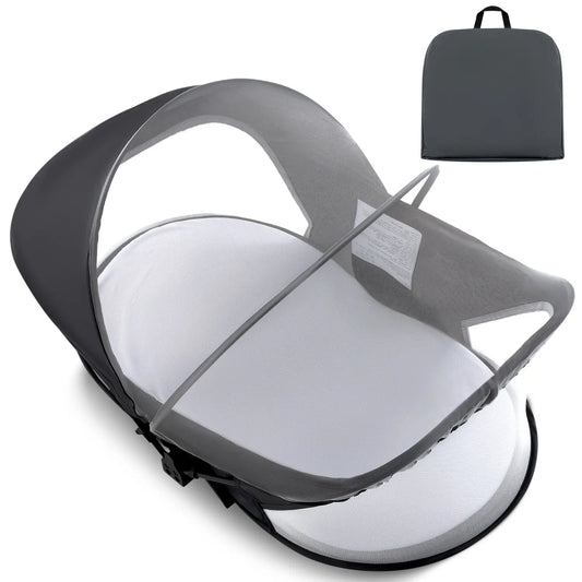 Portable Baby Travel Bassinet with Mosquito Net & Sunshade – Lightweight Foldable Crib for Indoor & Outdoor Use