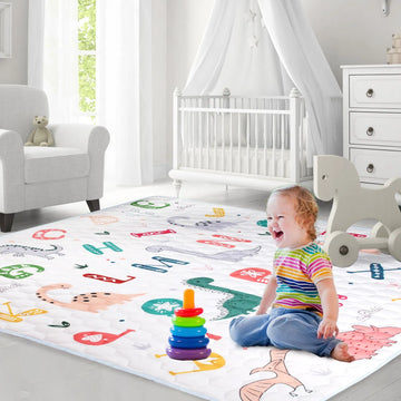 Baby Play Mat Non-Slip Baby Crawling Mat Foldable Playpen Mat Machine Washable for Newborns Infants Babies Toddlers