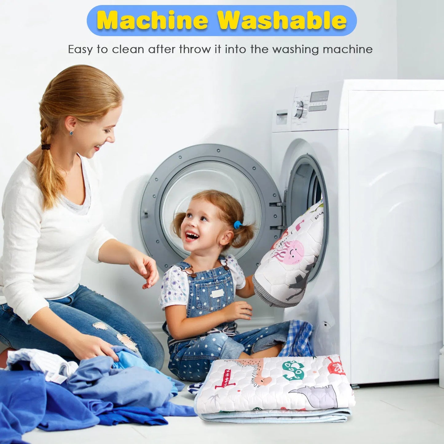 Baby Play Mat Non-Slip Baby Crawling Mat Foldable Playpen Mat Machine Washable for Newborns Infants Babies Toddlers