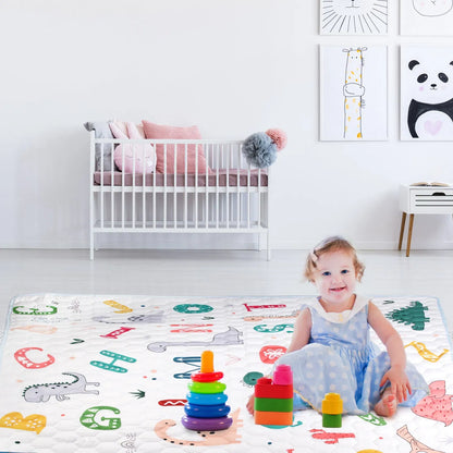 Baby Play Mat Non-Slip Baby Crawling Mat Foldable Playpen Mat Machine Washable for Newborns Infants Babies Toddlers