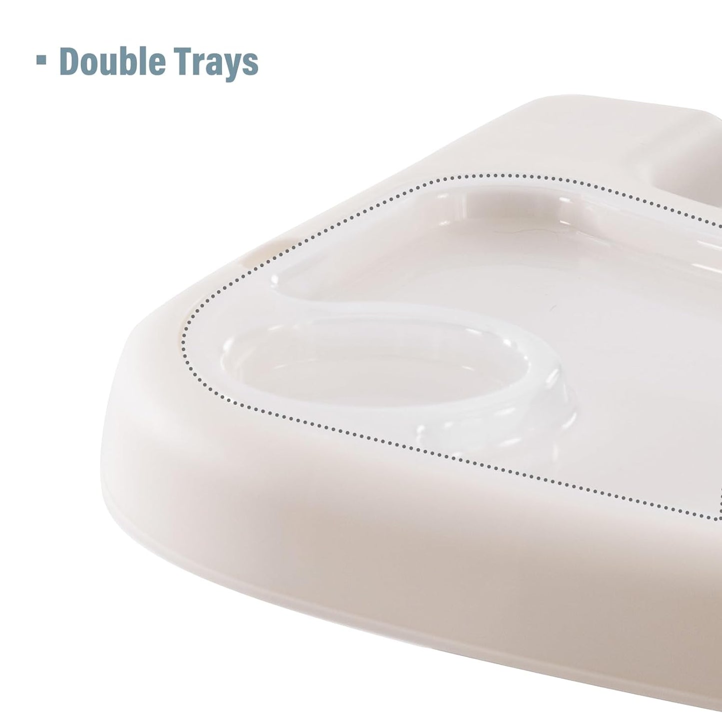 High Chairs for Babies and Toddlers, Portable 3 in 1 High Chair, Adjustable Convertible Compact Infant Baby Feeding Chair Booster with Detachable Double Tray