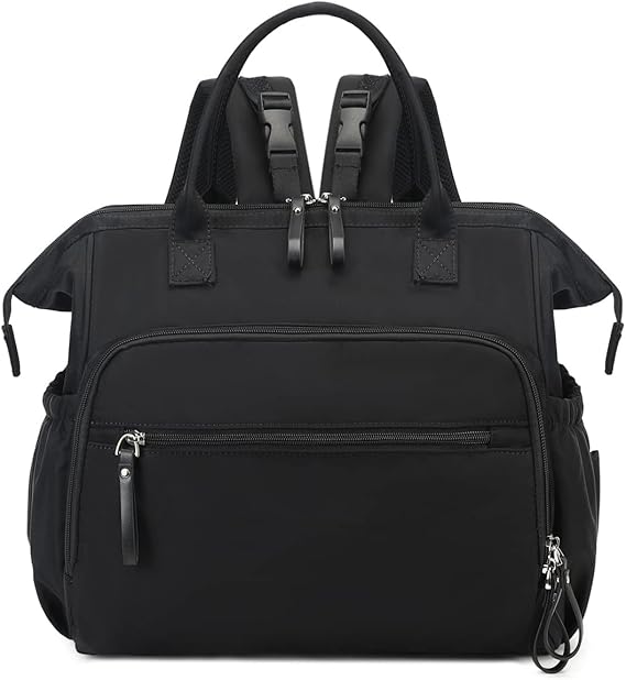 Large Diaper Bag Tote, 14 Pockets Stylish Baby Bag with Stroller Clips and 3 Insulated Pockets, Baby Shower Essentials