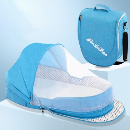 Folding Baby Travel Bassinet Portable Lightweight Travel Crib Baby Bed Co- Sleeper for Baby in Bed with Canopy and Mosquito Net