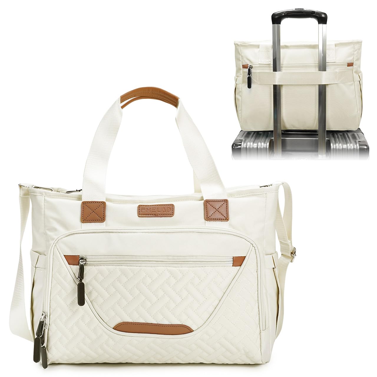 Diaper Bag Tote, Large Tote Diaper Bag with 16" Laptop Compartment, Baby Bag with Insulated Pocket for Mam and Dad