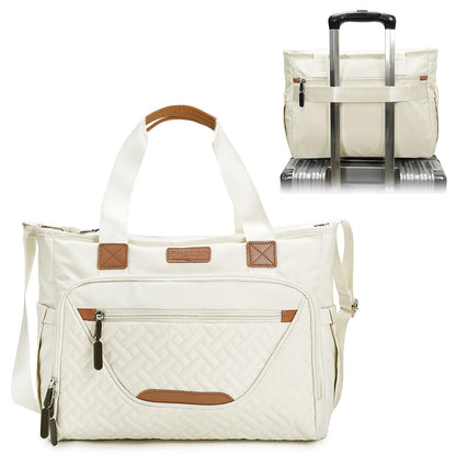 Diaper Bag Tote, Large Tote Diaper Bag with 16" Laptop Compartment, Baby Bag with Insulated Pocket for Mam and Dad