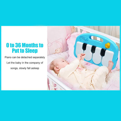 Baby Kick Play Mat, Detachable Tummy Time Mats with Music and Soft Lights for Newborn Infants Boys Girls Crawling Playing