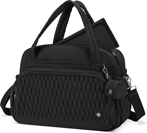 Tote Diaper Bags, Travel Crossbody Large Capacity Hospital Bag for Women Labor Delivery with Pacifier Case