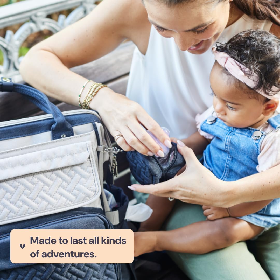 Multifunction Diaper Bag Backpack with Changing Pad & Stroller Straps & Pacifier Case