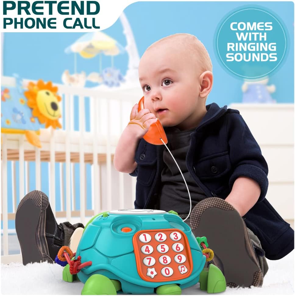 Musical Crawling Turtle Baby Toy for 6–12 Months, Interactive Light & Sound Infant Toy for Early Learning and Development
